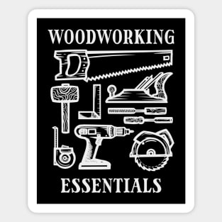 Woodworking Essentials - Carpenter's Basic Tools Magnet